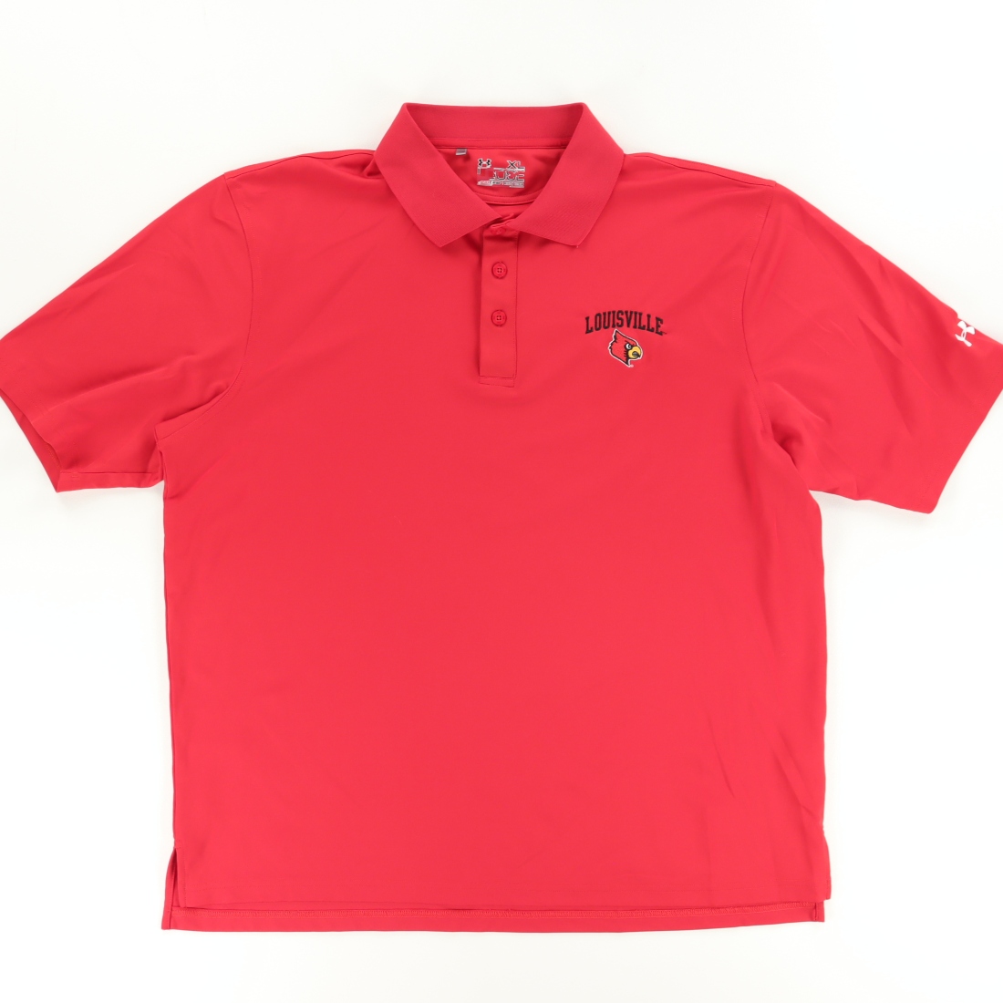Under Armour Heat Gear Louisville Cardinals Mens Polo Shirt XL Loose Fit  Red EUC